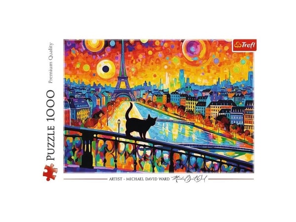 Trefl Puzzle 1000 - Kissa Pariisissa palapeli, 1000 palaa