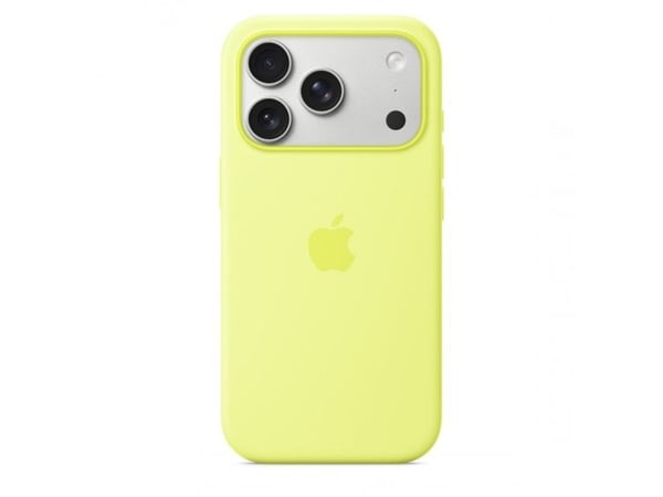 Apple - Skydd för mobiltelefon - MagSafe-kompatibilitet - silikon - neongul - för iPhone 17 Pro
