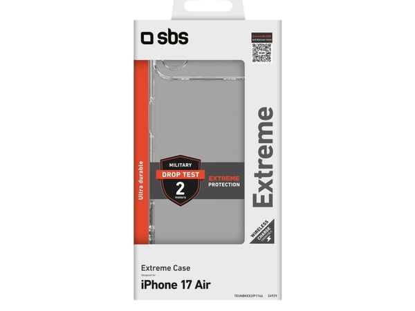 SBS Rigid, Suojus, Apple, iPhone Air, 16,5 cm (6.5"), Läpinäkyvä