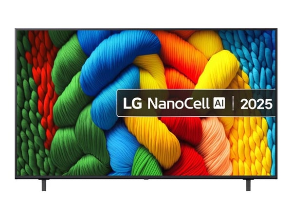 LG 65NANO80A6B - 65" Diagonalklasse Nano80 Series LED-bakgrunnsbelyst LCD TV - Smart TV - webOS - 4K UHD (2160p) 3840 x 2160 - HDR - Direct LED, Na...