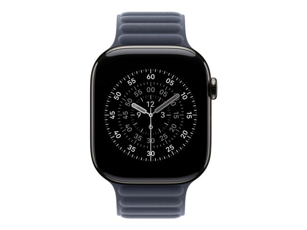 Apple - Klokkestropp for smart armbåndsur - 46mm - M/L-størrelse - marineblå - for Watch Hermès Series 9, SE 3, Series 10, Series 11, Series 8, Ser...