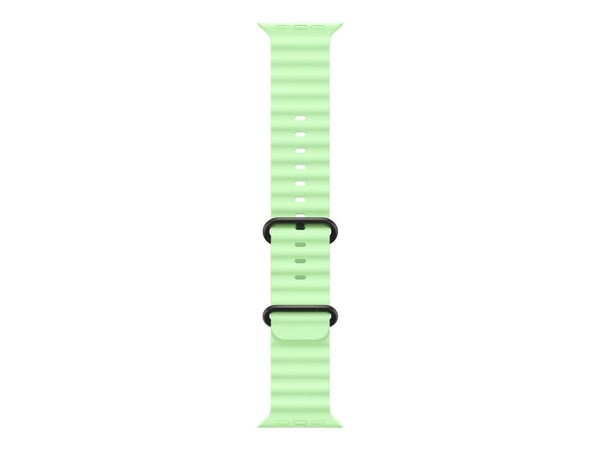 Apple - Band för smart klocka - 49 mm, svart titanfinish - 130 - 200 mm - neongrön - för Watch Hermès Series 9, SE 3, Series 10, Series 11, Series ...