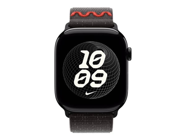 Apple Nike - Sløyfe for smart armbåndsur - 46mm - 145 - 220 mm - midnatts sort - for Watch Hermès Series 9, SE 3, Series 10, Series 11, Series 8, S...