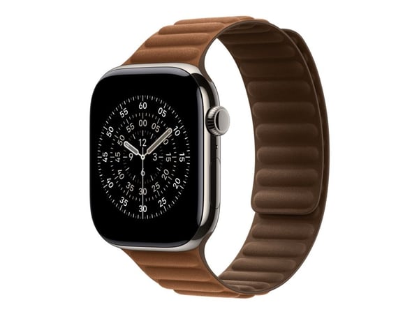 Apple - Klokkestropp for smart armbåndsur - 46mm - M/L-størrelse - karamell - for Watch Hermès Series 9, SE 3, Series 10, Series 11, Series 8, Seri...