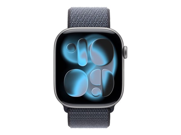 Apple - Sløyfe for smart armbåndsur - 46mm - 145 - 220 mm - anker blå - for Watch Hermès Series 9, SE 3, Series 10, Series 11, Series 8, Series 9, ...