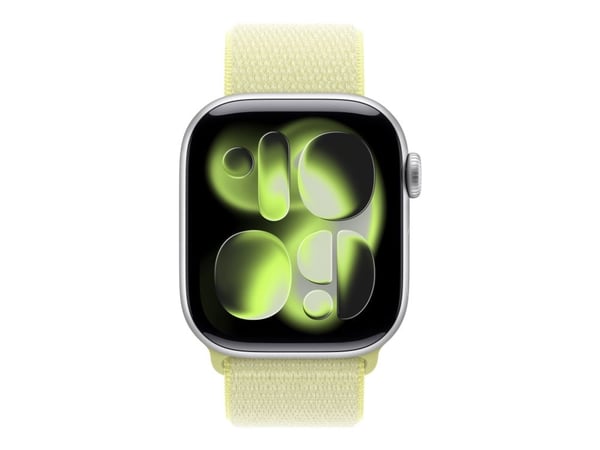 Apple - Sløyfe for smart armbåndsur - 42mm - 130 - 200 mm - neongul - for Watch Hermès Series 7, Hermès Series 9, SE 3, Series 10, Series 11, Serie...