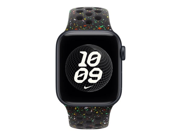 Apple Nike - Bånd for smart armbåndsur - 40mm - M/L-størrelse - midnatts sort - for Watch Hermès Series 7, Hermès Series 9, SE 3, Series 10, Series...