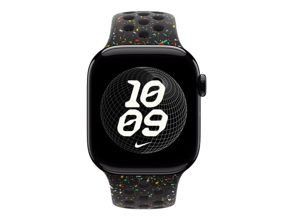 Apple Nike - Bånd for smart armbåndsur - 42mm - M/L-størrelse - midnatts sort - for Watch Hermès Series 7, Hermès Series 9, SE 3, Series 10, Series...