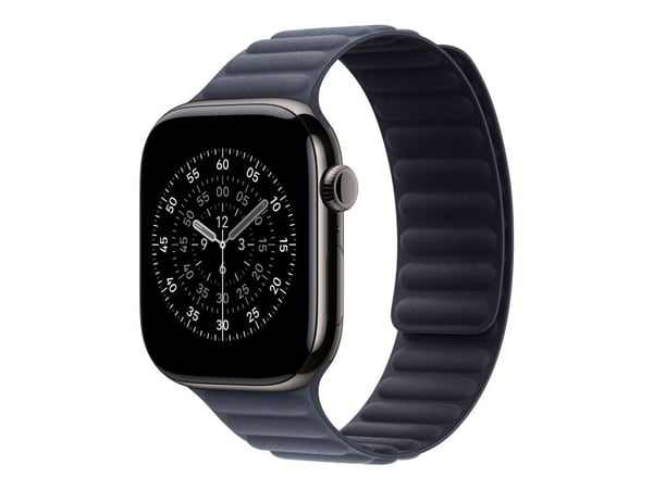 Apple - Klokkestropp for smart armbåndsur - 46mm - S/M-størrelse - marineblå - for Watch Hermès Series 9, SE 3, Series 10, Series 11, Series 8, Ser...