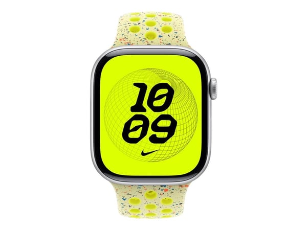 Apple Nike - Bånd for smart armbåndsur - 46mm - M/L (passer håndledd på 160 - 210 mm) - volt splash - for Watch Hermès Series 9, SE 3, Series 10, S...