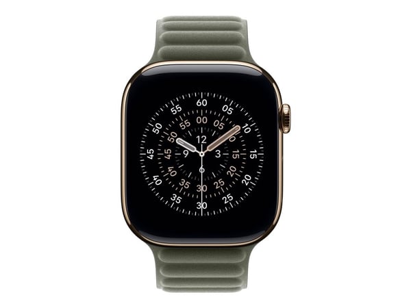Apple - Klokkestropp for smart armbåndsur - 46mm - S/M-størrelse - salviegrå - for Watch Hermès Series 9, SE 3, Series 10, Series 11, Series 8, Ser...