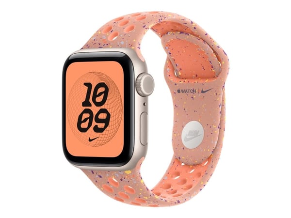 Apple Nike - Band för smart klocka - 40mm - storlek M/L - alpenglow rosa - för Watch Hermès Series 7, Hermès Series 9, SE 3, Series 10, Series 11, ...