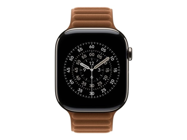 Apple - Klokkestropp for smart armbåndsur - 46mm - M/L-størrelse - karamell - for Watch Hermès Series 9, SE 3, Series 10, Series 11, Series 8, Seri...