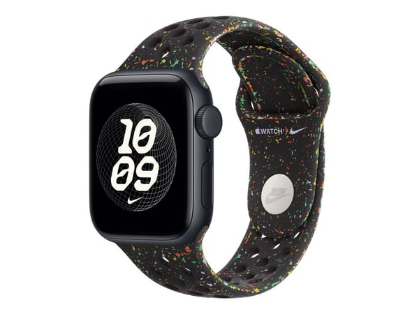 Apple Nike - Band för smart klocka - 40mm - storlek M/L - midnattssvart - för Watch Hermès Series 7, Hermès Series 9, SE 3, Series 10, Series 11, S...