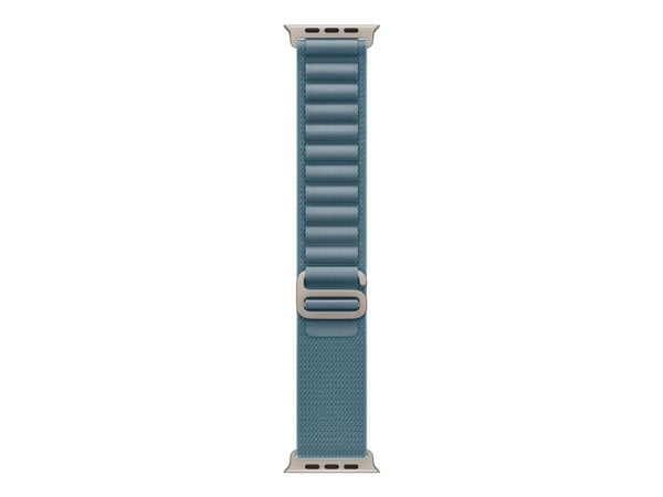 Apple - Sløyfe for smart armbåndsur - 49 mm, naturlig titanfinish - Liten størrelse - lys blå - for Watch Hermès Series 9, SE 3, Series 10, Series ...