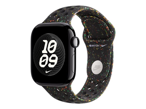 Apple Nike - Ranneke älykellolle - 42mm - koko S/M - keskiyönmusta - Watch Hermès Series 7, Hermès Series 9, SE 3, Series 10, Series 11, Series 8, ...