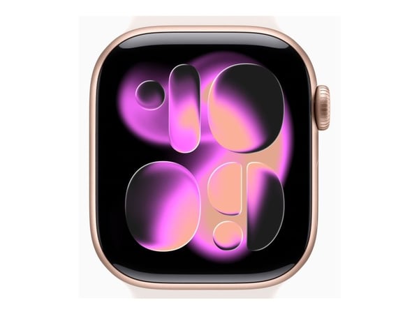 Apple Watch Series 11 GPS + Cellular 42mm Rose Gold Aluminium Case with Light Blush Sport Band - S/M