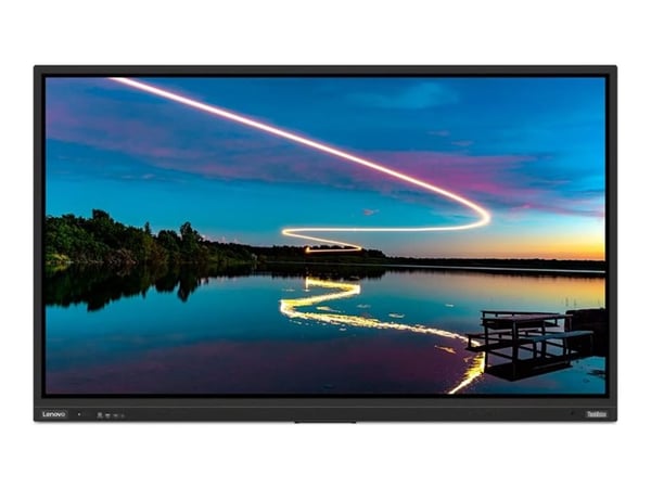 Lenovo ThinkVision T86 - LED-skjerm - 86" - stasjonær - berøringsskjerm - 3840 x 2160 4K @ 60 Hz - VA - 400 cd/m² - 4000:1 - DisplayHDR 10 - 6.5 ms...