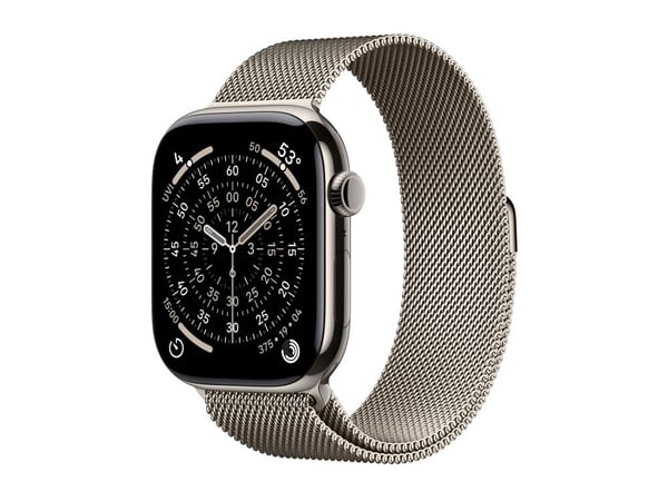 Apple Watch Series 11 GPS + Cellular 46mm Natural Titanium Case with Natural Milanese Loop - M/L