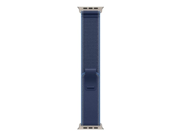 Apple - Sløyfe for smart armbåndsur - 49 mm, naturlig titanfinish - S/M-størrelse - blå/lyseblå - for Watch Hermès Series 9, SE 3, Series 10, Serie...