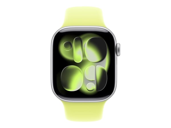 Apple - Bånd for smart armbåndsur - 42mm - S/M-størrelse - neongul - for Watch Hermès Series 7, Hermès Series 9, SE 3, Series 10, Series 11, Series...