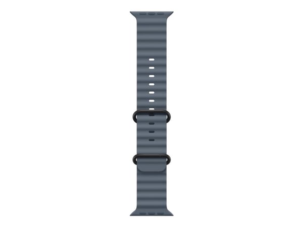 Apple - Bånd for smart armbåndsur - 49 mm, svart titanfinish - 130 - 200 mm - anker blå - for Watch Hermès Series 9, SE 3, Series 10, Series 11, Se...