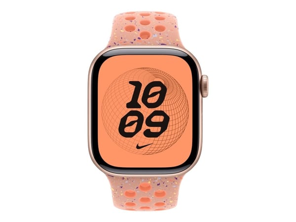 Apple Nike - Bånd for smart armbåndsur - 42mm - S/M-størrelse - alpenglow rosa - for Watch Hermès Series 7, Hermès Series 9, SE 3, Series 10, Serie...