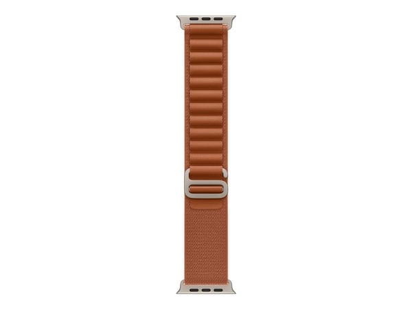 Apple - Sløyfe for smart armbåndsur - 49 mm, naturlig titanfinish - Stor størrelse - terrakotta - for Watch Hermès Series 9, SE 3, Series 10, Serie...