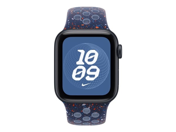 Apple Nike - Bånd for smart armbåndsur - 40mm - M/L-størrelse - blått bånd - for Watch Hermès Series 7, Hermès Series 9, SE 3, Series 10, Series 11...
