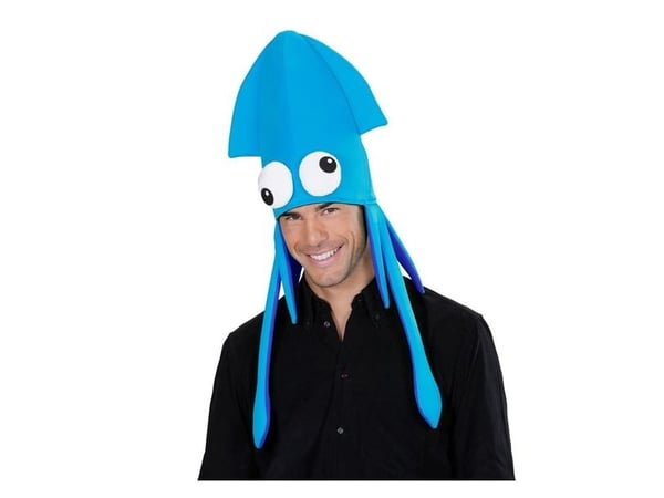Blå bläckfiskhatt