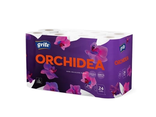 Zewa toalettpapir PAPER TOILET GRITE ORCHIDEA 24 stk 3-lags