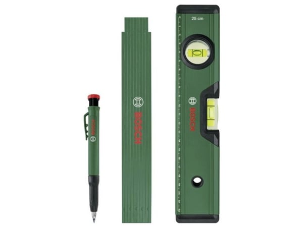 Bosch 1 600 A02 W7S, Ingeniørpresisjonsnivå, 0,25 m, Svart, Grønn