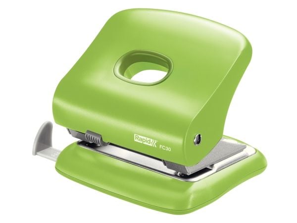 Rapid Hullemaskin Fashion FC30 2-hull/30 ark, 30 ark, Grønn, Plast, 8 cm, 5,5 mm, A6