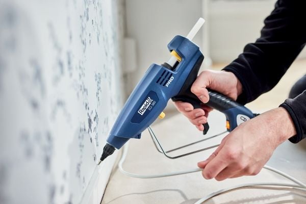 Rapid 5000018, Elektrisk limpistol, Blå, Metall, Plast, Fotoark kartong, Elektronisk, Møbel, Tre, 36,652 g/min, 60 s