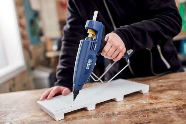 Rapid 5000018, Elektrisk limpistol, Blå, Metall, Plast, Fotoark kartong, Elektronisk, Møbel, Tre, 36,652 g/min, 60 s