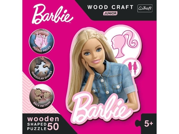 TREFL BARBIE medinė dėlionė "Barbie", 50 det.