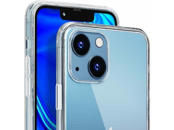 iPhone 13 mini silikondeksel fra 3mk Clear Case-serien - gjennomsiktig