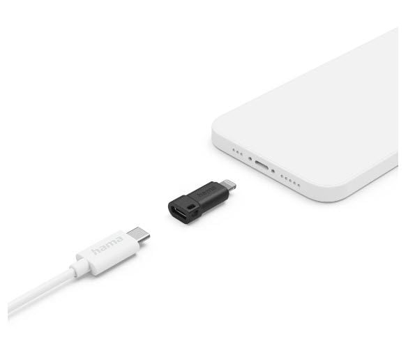 Hama 00201734, Lightning, USB C, Uros, Naaras, musta, Suora