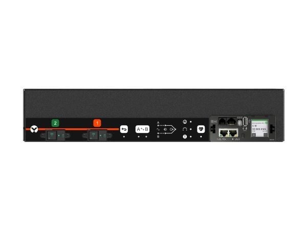 Vertiv Geist VA7G32A0, Overvåket, 2U, Enkelfaset, Horisontal, Sort, 12 AC-utganger