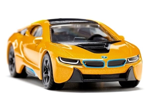 Siku BMW i8, Bil, Gutt/Jente, Plast, Metall, Svart, Gult, 33 mm, 80 mm