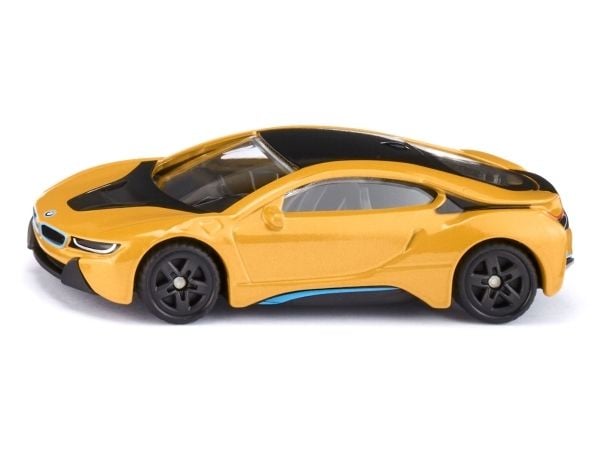Siku BMW i8, Bil, Gutt/Jente, Plast, Metall, Svart, Gult, 33 mm, 80 mm