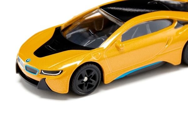 Siku BMW i8, Bil, Gutt/Jente, Plast, Metall, Svart, Gult, 33 mm, 80 mm