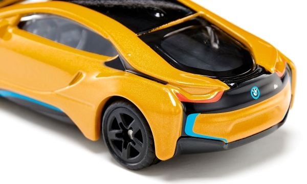 Siku BMW i8, Bil, Gutt/Jente, Plast, Metall, Svart, Gult, 33 mm, 80 mm