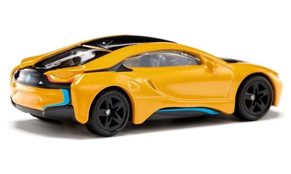 Siku BMW i8, Bil, Gutt/Jente, Plast, Metall, Svart, Gult, 33 mm, 80 mm