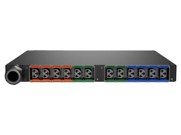 Vertiv Geist MGS5M1R5-12CF13-2PS56B2H10-S, Vekslet, 0U, Trefaset, Horisontal, Sort, LED