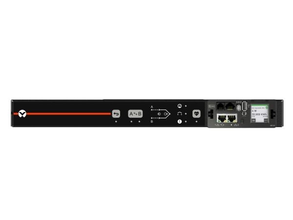 Vertiv Geist VA7U21A0, Overvåket, 1U, Enkelfaset, Horisontal, Svart, 6 AC-utganger