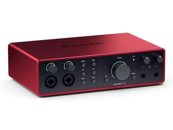 Focusrite Scarlett 16i16, Skrivbord, Röd, Svart, USB Type-C, 16 dBu, 3 O, 24-bit/192kHz