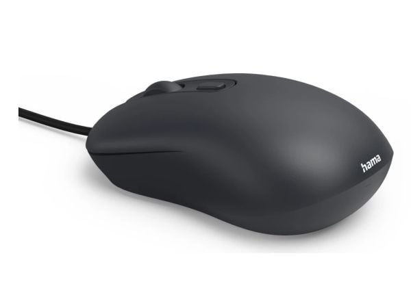 Hama CM-200, Ambidekstriøs, Optisk, USB Type-A, 1600 DPI, Svart