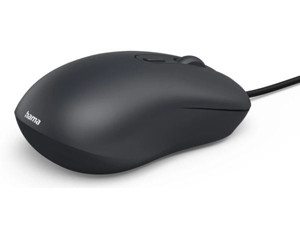 Hama CM-200, Ambidekstriøs, Optisk, USB Type-A, 1600 DPI, Svart