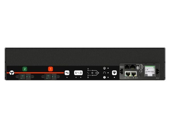 Vertiv Geist AGS5M2R6-12CF13-3PS6PS6B211-D, Overvåket, Vekslet, 0U, Enkelfaset, Horisontal, Sort, LED